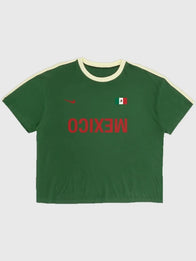 CJ x Nike Mexico Total 90 T-Shirt Shirt unisex front product view | Dash Racegear — Travis Scott Cactus Jack x Nike Mexico Total 90 green T-shirt inspired by football culture and street fashion.