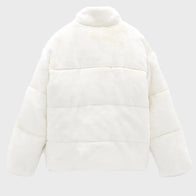 Womens Fur Puffer Jacket Puffer Jacket unisex detail view 2 | Dash Racegear — Trendy Fur Puffer White Jacket For Womens