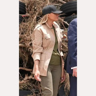 Melania Trump Texas Jacket Jacket unisex detail view 9 | Dash Racegear — Melania Trump Inspired Outerwear – Brown Texas Jacket