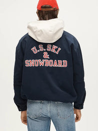 U.S. Ski & Snowboard by J.Crew Heritage Anorak Jacket Jacket unisex detail view 2 | Dash Racegear — 2026 J.Crew x U.S. Ski & Snowboard Heritage Anorak Jacket, wind-resistant and stylish for casual outdoor wear.
