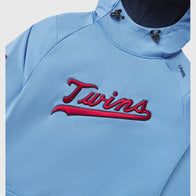 UNRL x Twins Crossover Drop 3 Hoodie Hoodie unisex detail view 2 | Dash Racegear — UNRL Minnesota Twins 2025 Drop 3 blue hoodie with crossover sportswear styling