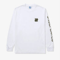 Undefeated Stencil Long Sleeve T-Shirt Shirt unisex front product view | Dash Racegear — Undefeated Stencil Long Sleeve Tee – Everyday Style