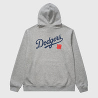 Undefeated x NE x Dodgers Stacked Logo Hoodie Hoodie unisex detail view 2 | Dash Racegear — Undefeated New Era Dodgers hoodie in stacked logo graphic