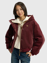 Adidas Chinese New Year SS26 Padded Jacket Jacket unisex front product view | Dash Racegear — Recreated Adidas Lunar New Year SS26 brown padded jacket featuring corduroy texture and a clean, versatile profile