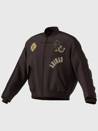 Adidas CNY Modern China Padded Bomber Jacket Bomber Jacket unisex detail view 2 | Dash Racegear — Chinese New Year 2026 3 Stripes recreation bomber jacket in brown offering padded comfort and modern streetwear appeal