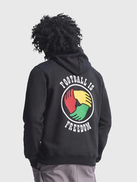 Adidas x Bob Marley Hoodie Hoodie unisex detail view 2 | Dash Racegear — Adidas x Bob Marley Football is Freedom Black Hoodie, unisex pullover perfect for casual wear with meaningful heritage graphics.