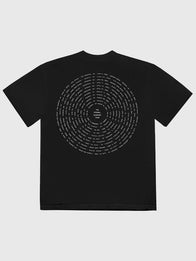 Ariana Grande Eternal Sunshine Tour Swirl T-Shirt Shirt unisex front product view | Dash Racegear — Eternal Sunshine Tour 2026 Ariana Grande Swirl Black Graphic T Shirt featuring bold concert inspired artwork