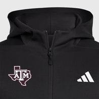 Adidas Texas A&M Aggies Player Travel ZNE Hoodie Hoodie unisex detail view 6 | Dash Racegear — Texas A&M Aggies Travel ZNE Hoodie – Premium Adidas Design