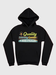 Quality Learing Center Black Hoodie Hoodie unisex detail view 2 | Dash Racegear — Black pullover fleece hoodie inspired by Quality Learning Center with soft, everyday comfort