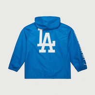 Blue Dodgers Coaches Hooded Windbreaker Jacket Jacket unisex detail view 2 | Dash Racegear — The blue Dodgers coaches jacket combines sporty style with water-resistant functionality.