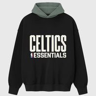Boston Celtics Fear of God x NBA Sport Hoodie Hoodie unisex front product view | Dash Racegear — Minimal luxury Celtics hoodie from Fear of God x NBA collab