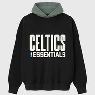 Boston Celtics Fear of God x NBA Sport Hoodie Hoodie unisex front product view | Dash Racegear — Minimal luxury Celtics hoodie from Fear of God x NBA collab