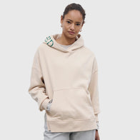 Closed Hoodie Womens Hoodie unisex detail view 9 | Dash Racegear — Soft beige women's hoodie by Closed with clean minimal design