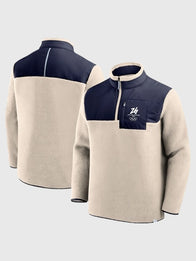 Milano Cortina 2026 Olympics Microfleece Jacket Jacket unisex front product view | Dash Racegear — Cream Milano Cortina 2026 Olympics Unisex Microfleece Jacket, soft and cozy, perfect for fans or casual winter wear.