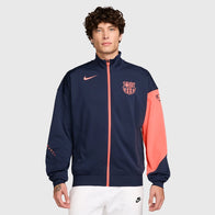 FC Barcelona 25/26 Anthem Third Jacket Jacket unisex detail view 3 | Dash Racegear — Front view of FC Barcelona 25/26 fleece training jacket in navy.