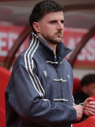 Manchester United Chinese New Year Grey Jacket Jacket unisex detail view 4 | Dash Racegear — Grey suede leather jacket inspired by Manchester United x Adidas Chinese New Year 2026 collaboration with a sleek unisex football streetwear aesthetic