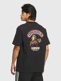 Adidas Chinese New Year SS26 T-Shirt Shirt unisex detail view 2 | Dash Racegear — Recreated Adidas LNY SS26 black crewneck T-shirt with a simple modern profile suitable for year-round casual wear