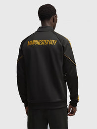 Manchester City 2026/27 King Anthem Jacket Jacket unisex detail view 4 | Dash Racegear — Black zip-up anthem jacket designed for effortless sporty style and lasting all-day comfort.
