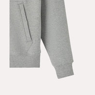 OVO Full Zip Raglan Grey Hoodie Hoodie unisex detail view 2 | Dash Racegear — Raglan Sleeve Zip Hoodie – Soft Grey by OVO