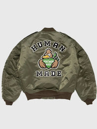 Pokemon x Human Made Satin Bomber Jacket Bomber Jacket unisex detail view 2 | Dash Racegear — 2026 Pokémon x Human Made bomber jacket crafted in glossy satin with subtle character-inspired design accents.