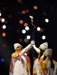 Winter Olympics 2026 Opening Ceremony Torchbearers Jacket Jacket unisex detail view 6 | Dash Racegear — White full-zip torchbearer jacket for Milano Cortina 2026 keeps fans warm while flaunting Winter Olympics style.