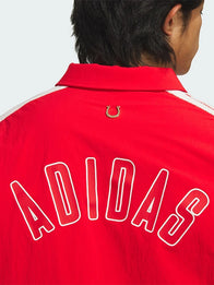 Adidas CNY 3 Stripes Woven Jacket Jacket unisex detail view 3 | Dash Racegear — Red 3 Stripes woven fleece bomber jacket recreated from the Adidas Chinese New Year 2026 design