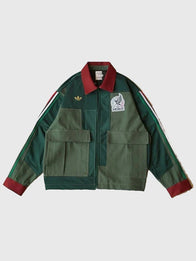 Adidas Mexico Worker Jacket Jacket unisex front product view | Dash Racegear — Unisex Adidas 2026 Mexico Worker Cotton Jacket in green with durable fabric, perfect for casual outdoor wear.