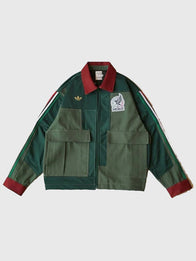 Adidas Mexico Worker Jacket Jacket unisex front product view | Dash Racegear — Unisex Adidas 2026 Mexico Worker Cotton Jacket in green with durable fabric, perfect for casual outdoor wear.