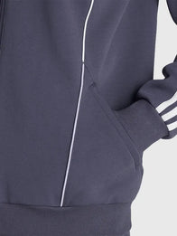 Manchester United x Adidas Urban Purist Track Jacket Jacket unisex detail view 4 | Dash Racegear — Manchester United x Adidas grey jacket blending Urban Purist design with everyday casual comfort.