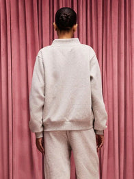 Parke Valentine’s Varsity Mockneck Sweatshirt Sweatshirt unisex detail view 3 | Dash Racegear — Grey Parke Valentine’s Varsity Mockneck Fleece Sweatshirt featuring plush fleece for anyone who loves relaxed comfort.