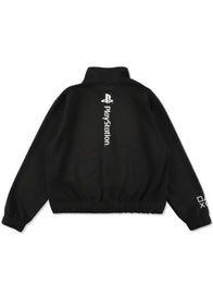 Playstation x WDS Track Jacket Jacket unisex detail view 2 | Dash Racegear — Stay sleek in the black PlayStation Wind and Sea track jacket, perfect for casual outings or game-day vibes.