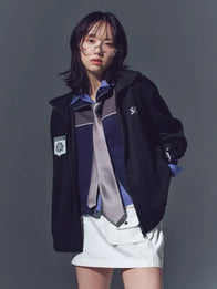 Playstation x WDS Track Jacket Jacket unisex detail view 5 | Dash Racegear — Sleek black track jacket from PlayStation and Wind and Sea, combining sporty comfort with cutting-edge design.