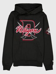 New Era Wagon Hoodie Hoodie unisex front product view | Dash Racegear — Black New Era Wagon fleece hoodie 2026, pullover unisex fit, warm and soft streetwear essential for daily use and comfort