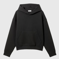 Weekday Scuba Hoodie Hoodie unisex front product view | Dash Racegear — 2025 black scuba-style hoodie from Weekday in cozy fleece fabric