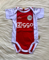 AJAX Home soccer jersey baby romper - baby romper image 1