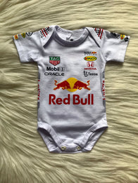 Red Bull Racing F1 button down baby romper | Honda Edition - baby romper image 1