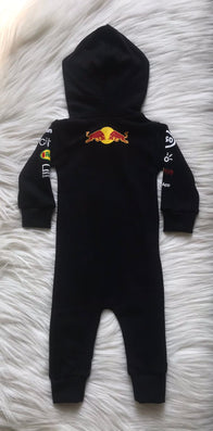 Red Bull Racing F1 Baby anorak jacket 100% cotton - Black - baby & toddler outfit image 2