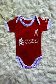 Tiny Reds Collection: Liverpool FC Baby Onesies for Your Little... - baby romper image 1