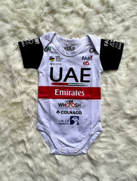 UAE Team Emirates cycling team baby onesie season 2023/2024 | FAB - baby cycling apparel image 1