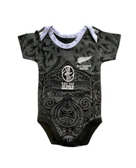 Māori All Blacks Baby Bodysuit Onesie 1st Home Full Print | Baby Gift - baby romper image 1