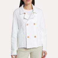 Womens White Peacoat Coat women detail view 2 | Dash Racegear — White Peacoat