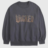 Abercrombie Wicked Oversized Sunday Crewneck Sweatshirt Sweatshirt unisex front product view | Dash Racegear — Wicked Grey oversized fleece crewneck sweatshirt designed by Abercrombie for relaxed wear.