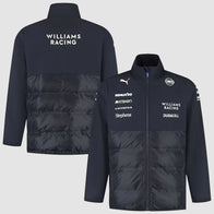 Williams Racing Team 2025 Hybrid Jacket Jacket unisex front product view | Dash Racegear — Williams Racing Outerwear – 2025 Hybrid Team Jacket Style