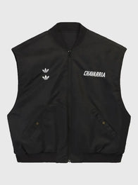 Adidas x WC Padded Vest Vest unisex detail view 2 | Dash Racegear — Adidas x Willy Chavarria black padded vest 2026, modern oversized shape, utility feel for men and women casual fits.