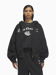 Adidas x Willy Chavarria Zip-Up Hoodie Hoodie unisex detail view 4 | Dash Racegear — Black sweatshirt hoodie by Adidas Originals x Willy Chavarria, zip-up front and streetwear appeal.