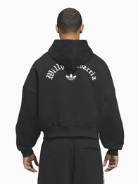 Adidas x Willy Chavarria Zip-Up Hoodie Hoodie unisex detail view 2 | Dash Racegear — Full-zip black hoodie from Adidas Originals x Willy Chavarria, comfy streetwear essential for men.