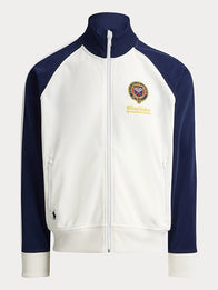 Polo Ralph Lauren x Wimbledon 2026 Track Jacket Jacket unisex detail view 4 | Dash Racegear — Polo Ralph Lauren x Wimbledon Championships 2026 White Classic Fit Track Jacket with a relaxed unisex silhouette.