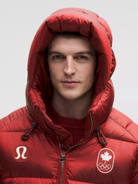 lululemon Winter Olympics 2026 Team Canada Puffer Jacket Puffer Jacket unisex detail view 3 | Dash Racegear — lululemon Men’s Team Canada Puffer Jacket, red and cozy, ideal for cheering at the 2026 Winter Olympics.