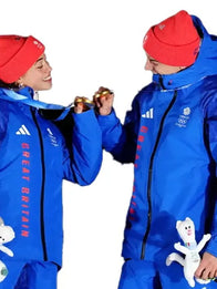 Winter Olympics 2026 Team GB Jacket Jacket unisex detail view 2 | Dash Racegear — Team Great Britain blue Winter Olympics 2026 jacket with hood and sleek athletic styling for fan pride.