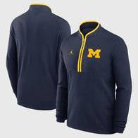 Dusty May Michigan Wolverines Half-Zip Sweatshirt Sweatshirt unisex detail view 5 | Dash Racegear — Navy Jordan Brand Michigan Wolverines Half-Zip Sweatshirt recreated from Dusty May’s 2025 sideline outfit.